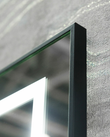 Зеркало (50х80) BelBagno Kraft SPC-KRAFT-500-800-LED-TCH-WARM-NERO с подсветкой