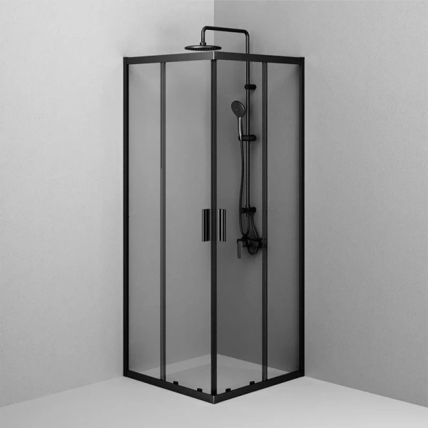Душевой уголок (80х80) Am.Pm Gem W90G-403-8080-BT черный матовый