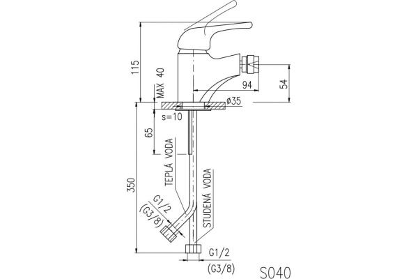 Смеситель для биде Rav Slezak Sazava SA044.5
