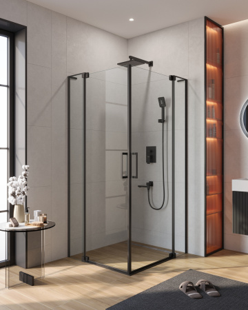 Душевой уголок (80х100) CEZARES SLIDER SLIDER-AH-2-80/90-100/110-C-NERO
