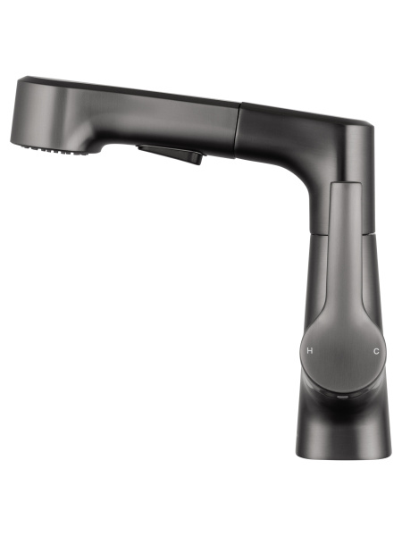 Смеситель для раковины с выдвижным изливом WONZON & WOGHAND, темный графит WW-121B108-BGG Смеситель для раковины с выдвижным изливом WONZON & WOGHAND, темный графит WW-121B108-BGG