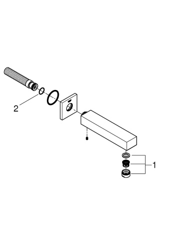 Настенный излив Grohe Universal Cube 13303 000 (13303000) хром