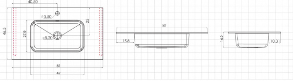 Раковина Vincea VCB-2N800W