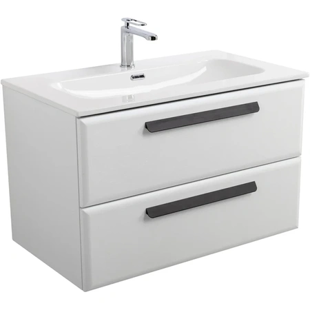 Тумба под раковину Cezares ECO-CER-N-800-2C-SO-BL Bianco Lucido без ручек