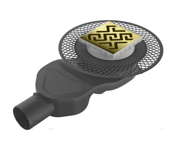 Душевой трап Berges (15х15) Wasserhaus Platz Antik  094161 бронза