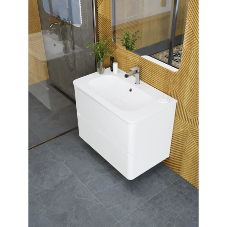 Тумба без раковины Art&Max Sanremo AM-Sanremo-800-2C-SO-BL белый глянец