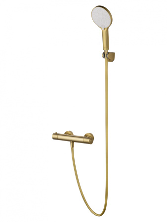 Смеситель для душа с термостатом WONZON & WOGHAND INN 3, брашированное золото WW-B2065-A-BG