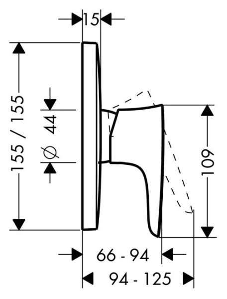 Смеситель для душа Hansgrohe PuraVida 15665000