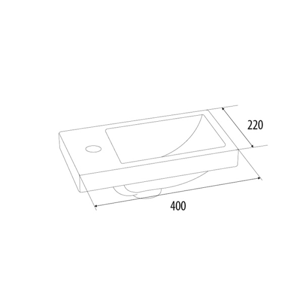 Тумба с раковиной IDDIS Torr 40 подвесная белая полки слева (TOR40W1i95K)