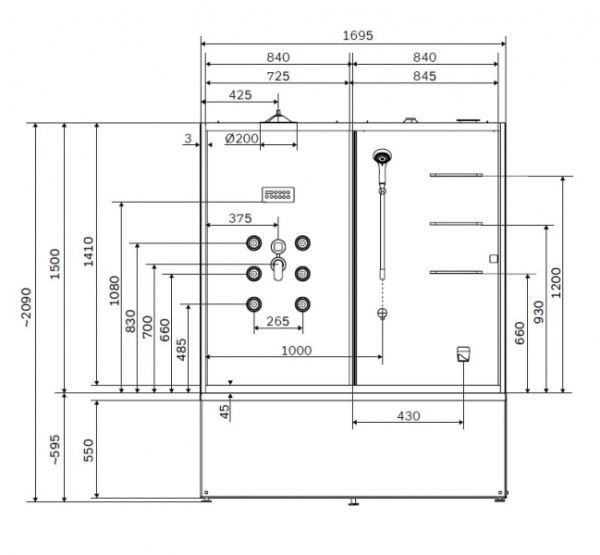 Душевой бокс Am.Pm Sense W75B-170S085WTA
