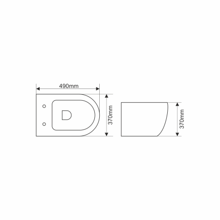 Унитаз подвесной безободковый Melana 310303MB