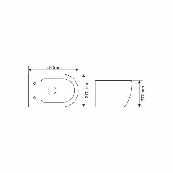 Унитаз подвесной безободковый Melana 310303MG