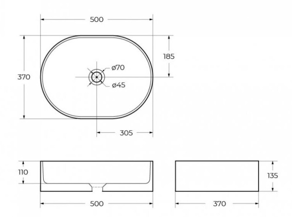 Раковина накладная BelBagnoBB1483