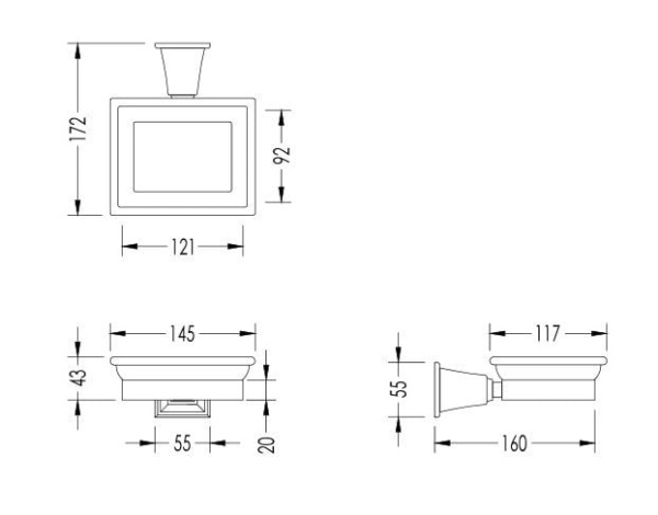 Мыльница керамическая Devon&Devon Time TM301CR