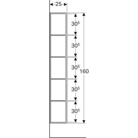 Шкаф пенал GEBERIT Citterio 500.569.JJ.1