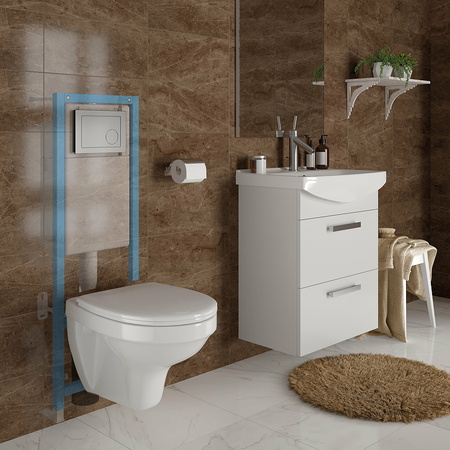 Инсталляция для унитаза Cersanit VECTOR 40 + BLICK пластик хром матовый 64118