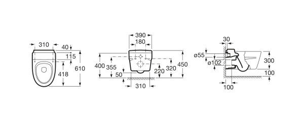 Унитаз подвесной Roca Khroma  346657000
