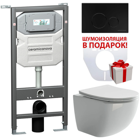 Комплект унитаза с инсталляцией Ceramicanova Forma CN3009_1001B_1000