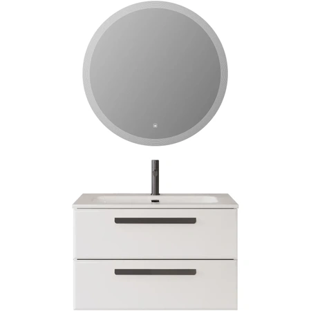 Тумба под раковину Cezares ECO-CER-N-800-2C-SO-BL Bianco Lucido без ручек