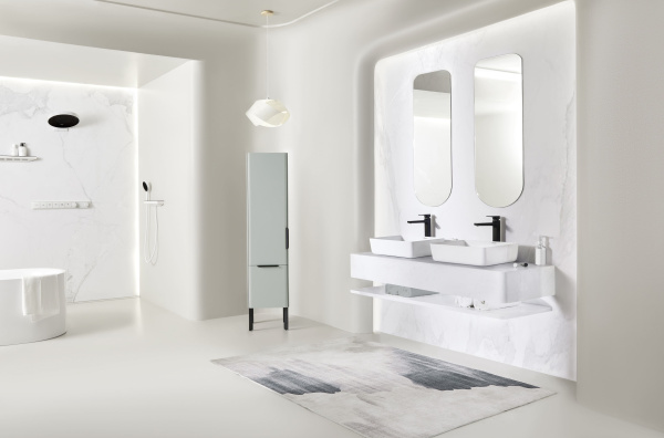 Смеситель для раковины с донным клапаном Push-Open Hansgrohe Metropol 32512670 черный матовый