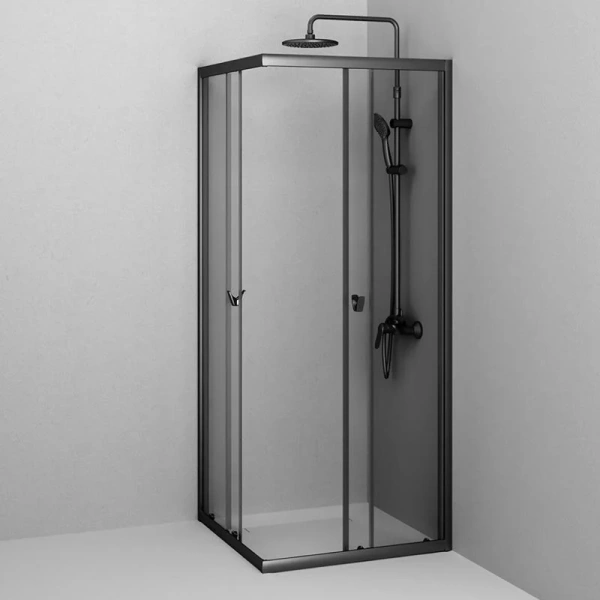 Душевой уголок (80х80) Am.Pm Sunny W87G-403-8080-BT черный матовый