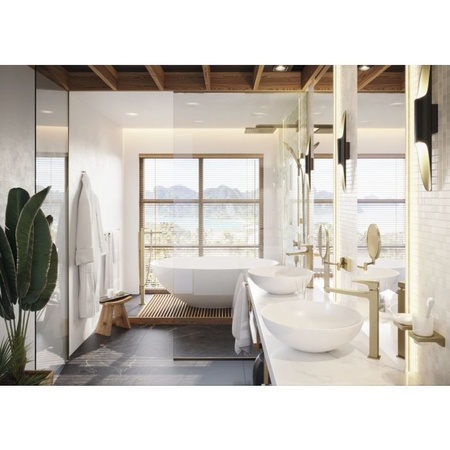 Подключение для душевого шланга Hansgrohe FixFit Square 26455140 шлифованная бронза