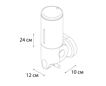 Дозатор жидкого мыла FIXSEN Hotel настенный 0,5 л пластик FX-31012A