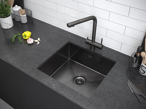 Смеситель для кухни с подключением к фильтру  Paulmark Skalen Sk213020-GM