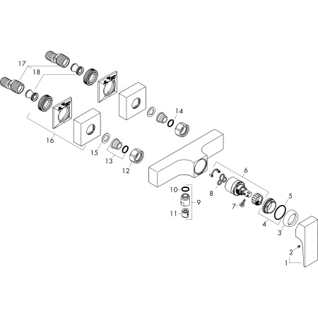 Смеситель для душа Hansgrohe Metropol 32560000 хром