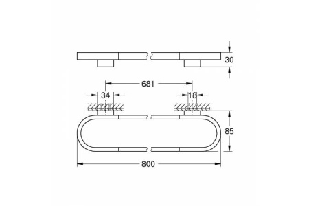 Держатель для полотенца GROHE Selection 41058 DC0 (41058DC0) суперсталь