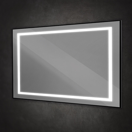 Зеркало (140х80) BelBagno Kraft  SPC-KRAFT-1400-800-SENS-NERO с подсветкой