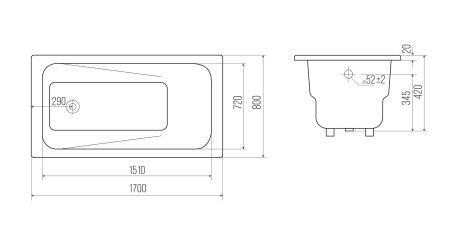 Чугунная ванна Goldman Art (170x80) AT17080