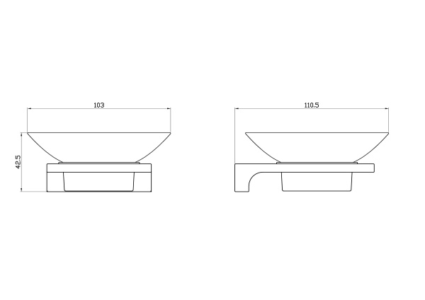 Мыльница с держателем WONZON & WOGHAND ECLIPSE, хром WW-9122-CR