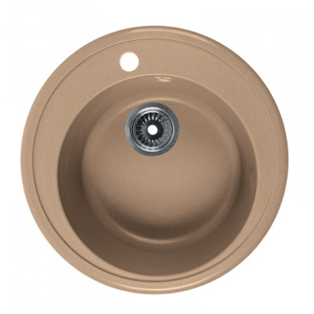 Мойка из искусственного мрамора Rossinka RS51R 51x51 (RS51R-Beige-Granite)