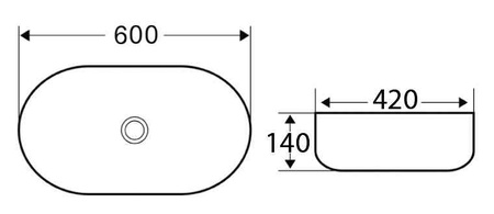 Накладная раковина (59,5х41,5) BelBagno BB1084