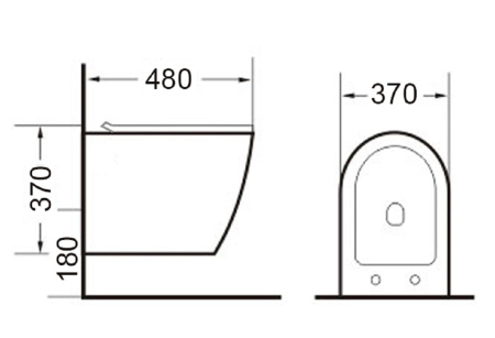 Унитаз подвесной Timo Kulo TK-403