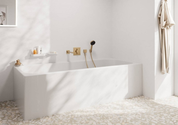 Смеситель для ванны Hansgrohe DuoTurn Q 75414140 шлифованная бронза