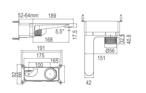 Смеситель для раковины Arrow ARM12868CP Смеситель для раковины Arrow ARM12868CP
