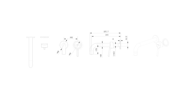 Смеситель для раковины Bravat  P8461217CP-ENG