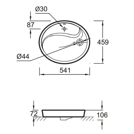 Раковина Jacob Delafon Kohler Yin Yang 2354-1-0