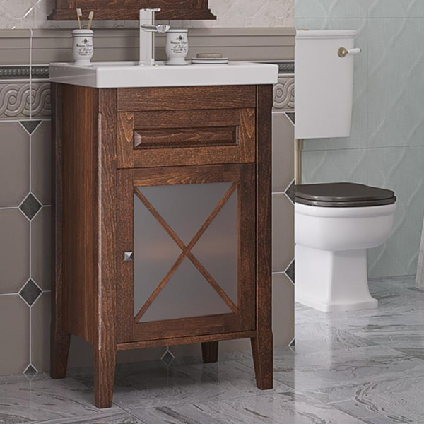 Тумба под раковину Opadiris Палермо 50  00-00002360 светлый орех правая (без раковины)