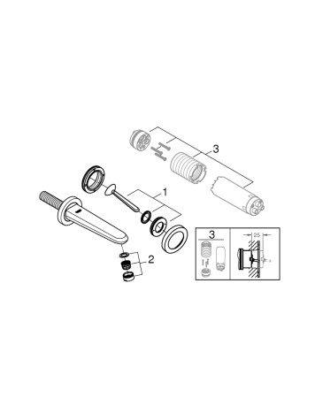Смеситель для раковины Grohe Eurodisc Joystick 19968 LS0 (19968LS0) белая луна