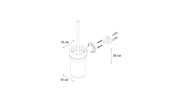 Ерш для туалета FIXSEN Luksor FX-71613B