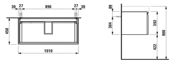 Тумба под раковину Laufen 4.8355.1.096.423.1