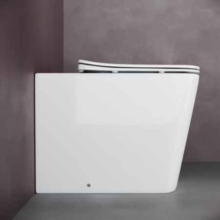 Напольный приставной унитаз Ceramica Nova Cubic Rimless CN1809