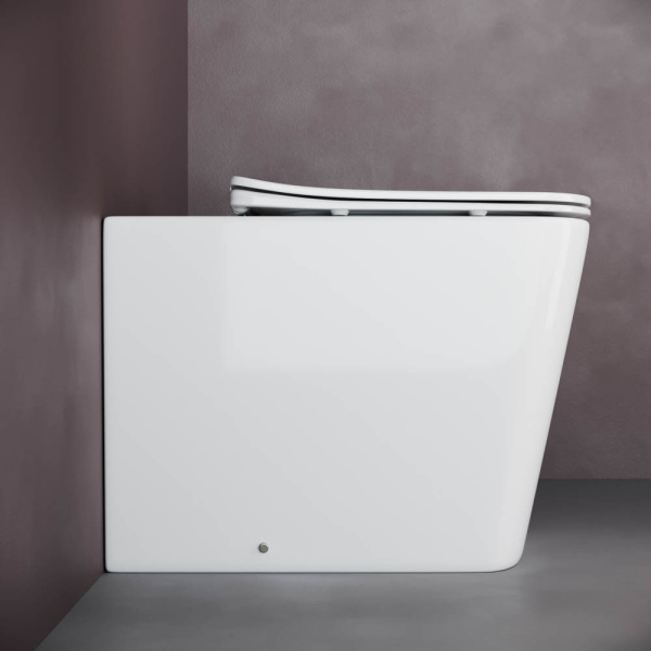 Напольный приставной унитаз Ceramica Nova Cubic Rimless CN1809