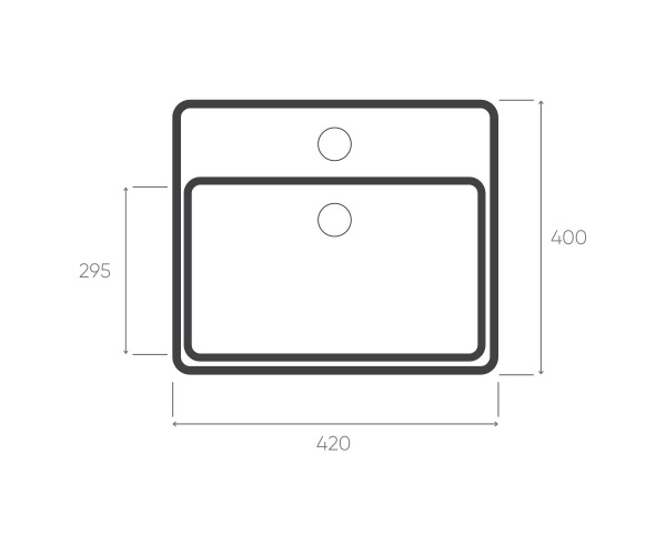 Накладная раковина (40х42) Bronze de Luxe Black Deer 1060BD