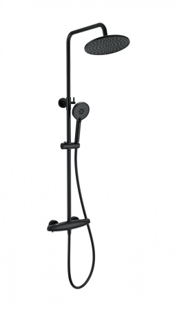 Душевая система с термостатом WONZON & WOGHAND CAPSULE, черный матовый WW-B3031-A-MB