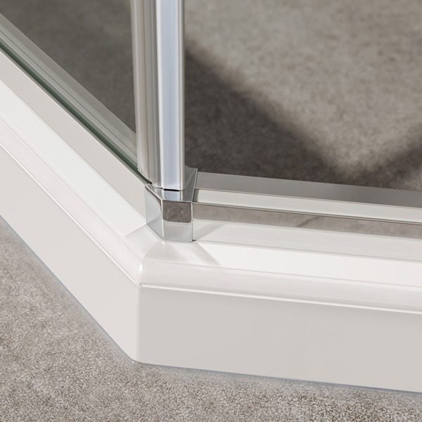 Душевой уголок Vincea  Slim-U VSP-2SU900CL (90х90) хром, стекло прозрачное