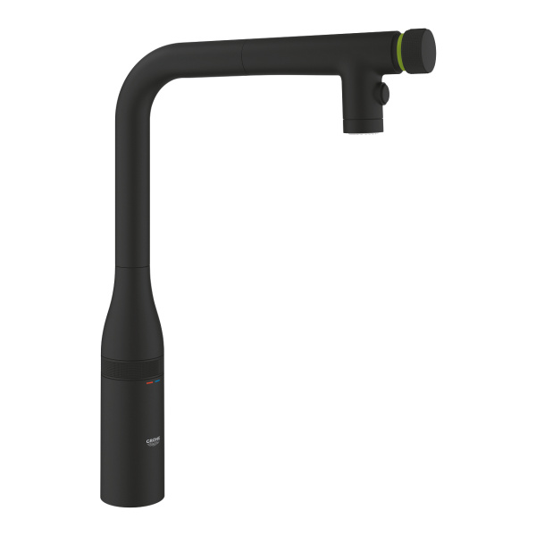 Смеситель для кухни с выдвижным изливом Grohe Essence SmartControl 31892KF0 фантомный черный